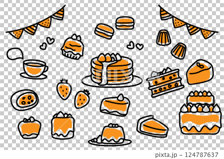 ケーキ パンケーキ　スイーツ 124787637