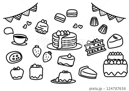 ケーキ パンケーキ　スイーツ 124787638