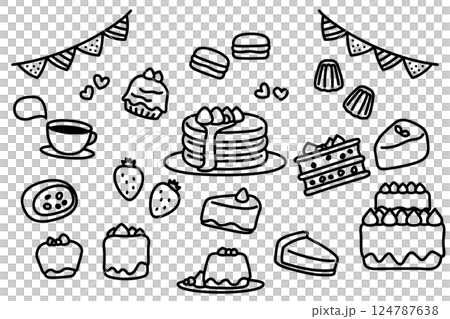 ケーキ パンケーキ　スイーツ 124787638