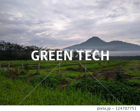 A landscape of innovation, highlighting green tech solutions. 124787751
