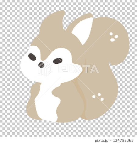 a brown squirrel Hand drawn illustration Easter Clipart element Invitations, gifts, greeting cards, print, textile 124788363