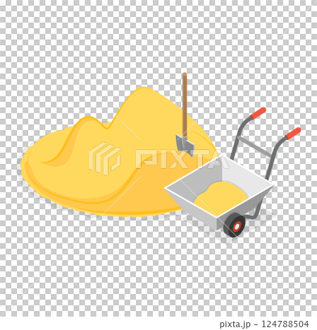 3D Isometric Flat Set of Building Materials. Item 5 3D Isometric Flat Set of Building Materials. Item 5 124788504