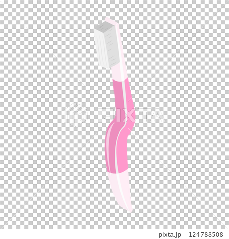 3D Isometric Flat  Set of Toothbrushes. Item 2 124788508