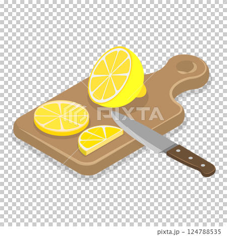 3D Isometric Flat Set of Cooking Food Process. Item 3 3D Isometric Flat Set of Cooking Food Process. Item 3 124788535