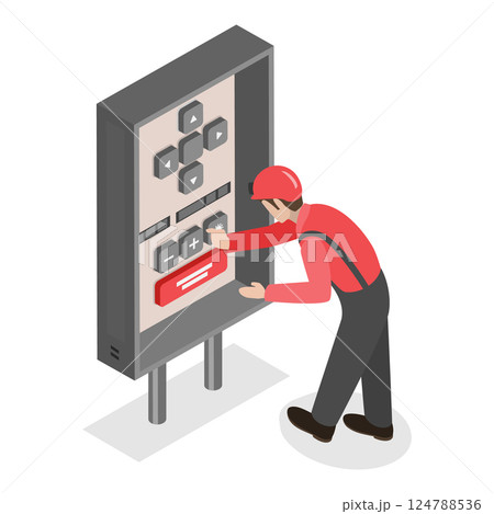 3D Isometric Flat  Illustration of Irrigation System Components. Item 3 124788536