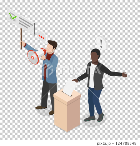 3D Isometric Flat Illustration of Political...のイラスト素材 [124788549] - PIXTA