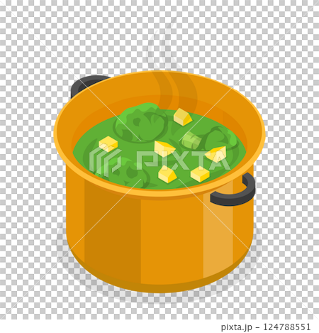 3D Isometric Flat Set of Tableware. Item 6 3D Isometric Flat Set of Tableware. Item 6 124788551