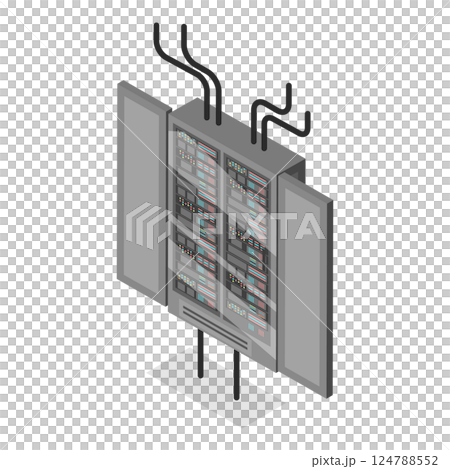 3D Isometric Flat Set of Tools Of Electrician. Item 6 3D Isometric Flat Set of Tools Of Electrician. Item 6 124788552