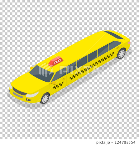 3D Isometric Flat  Illustration of Taxi Collection. Item 3 124788554