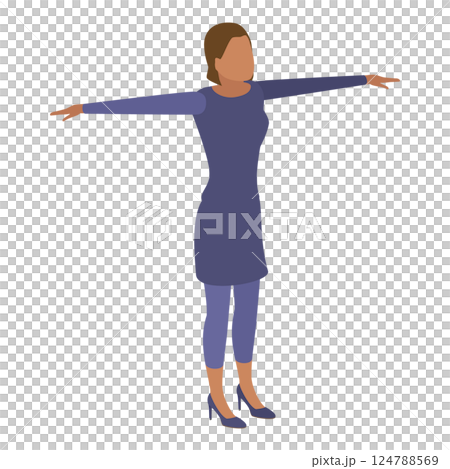 3D Isometric Flat Set of English Alphabet with People. Item 2 3D Isometric Flat Set of English Alphabet with People. Item 2 124788569