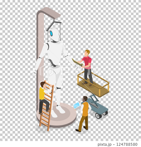 3D Isometric Flat Illustration of Tech Startup. Item 2 3D Isometric Flat Illustration of Tech Startup. Item 2 124788580