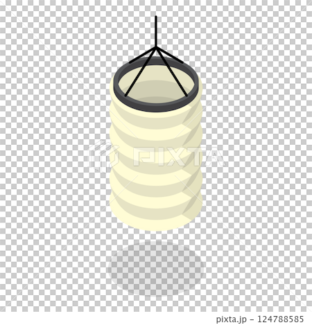 3D Isometric Flat  Set of Japanese Or Chinese Lanterns. Item 8 124788585