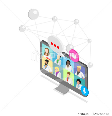 3D Isometric Flat Illustration of Diabets. Item 3 3D Isometric Flat Illustration of Diabets. Item 3 124788678