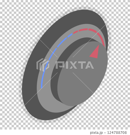 3D Isometric Flat Set of Audio Mixer Dials. Item 3 3D Isometric Flat Set of Audio Mixer Dials. Item 3 124788708
