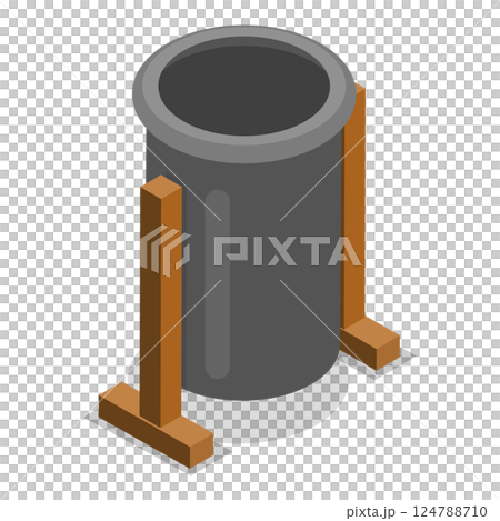 3D Isometric Flat Set of Trash Bins. Item 3 3D Isometric Flat Set of Trash Bins. Item 3 124788710