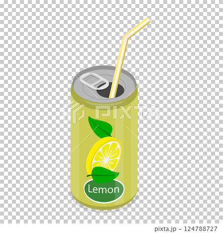 3D Isometric Flat Set of Soda Drinks. Item 3 3D Isometric Flat Set of Soda Drinks. Item 3 124788727