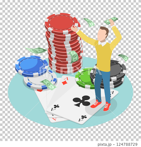 3D Isometric Flat Illustration of Bad Addictions. Item 3 3D Isometric Flat Illustration of Bad Addictions. Item 3 124788729