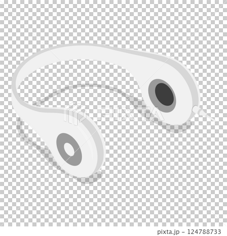 3D Isometric Flat Set of Headphones. Item 2 3D Isometric Flat Set of Headphones. Item 2 124788733