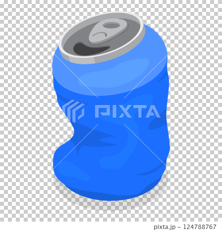 3D Isometric Flat Set of Plastic Waste. Item 1 3D Isometric Flat Set of Plastic Waste. Item 1 124788767