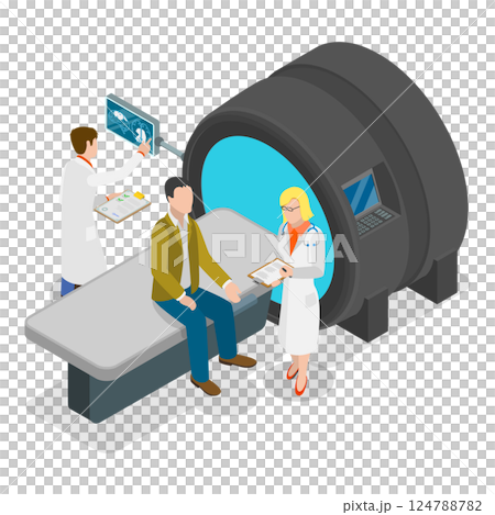 3D Isometric Flat  Illustration of Instrumental Diagnostic Methods. Item 3 124788782