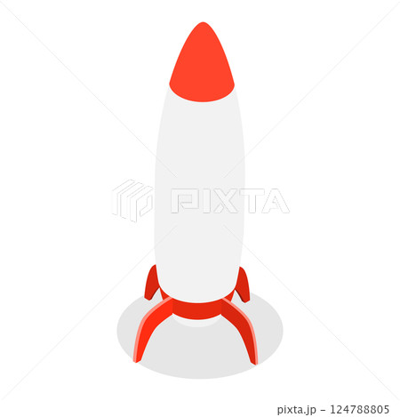 3D Isometric Flat  Illustration of Millitary Collection. Item 13 124788805