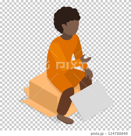 3D Isometric Flat Illustration of Food Crisis. Item 3 3D Isometric Flat Illustration of Food Crisis. Item 3 124788840