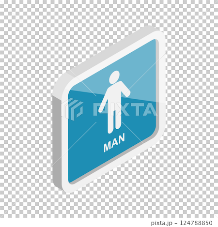 3D Isometric Flat  Set of Restroom Signs. Item 2 124788850