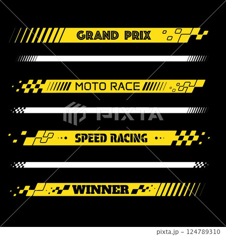 Yellow decal lines horizontal 124789310