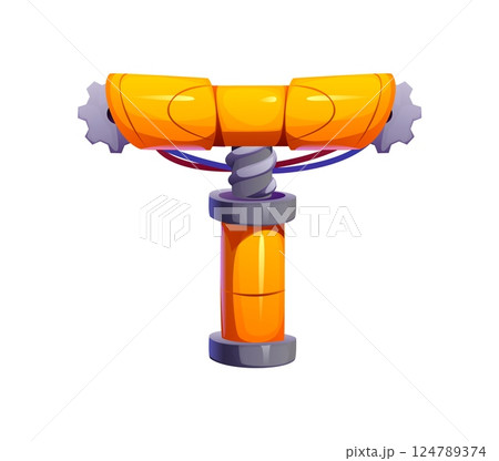 Robot font, letter T cyborg machine gear for robotic engineering typeface, cartoon vector. Robot hand English alphabet of cyborg mechanism or robot mechanical part with cogwheel gear for typeface Robot font, letter T cyborg machine gear for robotic engineering typeface, cartoon vector. Robot hand English alphabet of cyborg mechanism or robot mechanical part with cogwheel gear for typeface 124789374
