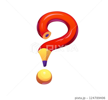 School education font pencil punctuation question mark. Student study English typeset element, education cartoon vector latin font special symbol or kid creative classes ABC alphabet punctuation sign School education font pencil punctuation question mark. Student study English typeset element, education cartoon vector latin font special symbol or kid creative classes ABC alphabet punctuation sign 124789406