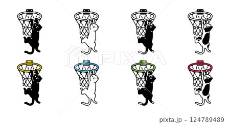 cat vector kitten basketball hoop sport icon calico cartoon character dunk pet doodle illustration symbol isolated design cat vector kitten basketball hoop sport icon calico cartoon character dunk pet doodle illustration symbol isolated design 124789489