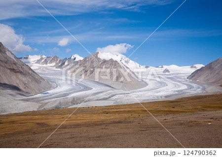 Altai tavan bogd national park landscape, Potanin Glacier, Mongolia Altai tavan bogd national park landscape, Potanin Glacier, Mongolia 124790362
