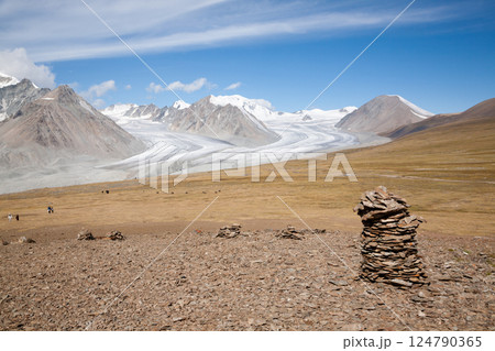 Presidential ovoo in Altai Tavan Bogd National Park, Mongolia 124790365