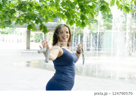 woman and sports woman and sports 124790570