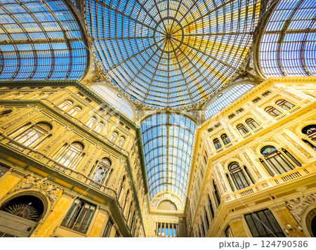 Galleria Umberto I, public shopping gallery in Naples. 124790586