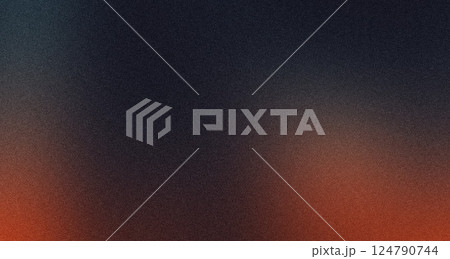 Abstract Orange, Yellow, and Blue Gradient Retro Grainy Noise Effect Background. Red, Purple, and Pink Dynamic Gradient Grainy Futuristic Backdrop. Abstract Gradient Noise Texture Background 124790744