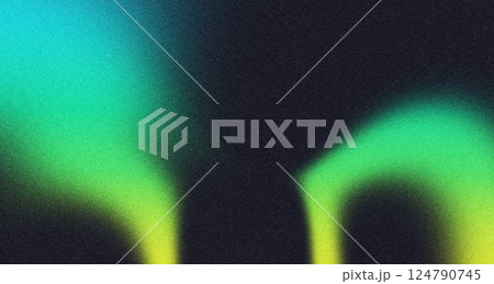 Abstract Orange, Yellow, and Blue Gradient Retro Grainy Noise Effect Background. Red, Purple, and Pink Dynamic Gradient Grainy Futuristic Backdrop. Abstract Gradient Noise Texture Background 124790745