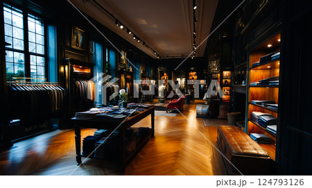 A luxury store with men clothing. 124793126