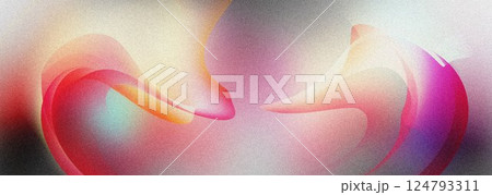 Elegant soft pink and orange abstract wave with silky smooth motion, glowing artistic reflections, and dreamy fluid transitions 124793311