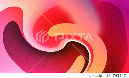 Abstract color gradient film grain texture background. Gradient noise effect Warm tone vintage style background. Ombre blends line stripe dust noise grain effect backdrop banner 124793347