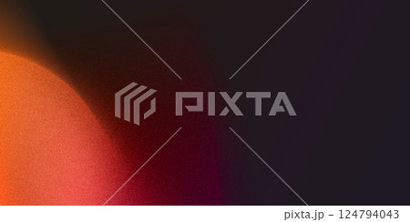 Abstract color gradient film grain texture background, gradient texture for web banner and hot sale, blurred orange gray white free forms on black, noise texture effect 124794043