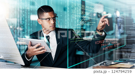 Cyber, it and digital overlay with password for security on biometric system in an office. Technology, computer and businessman working on future abstract server or software for biometric blockchain. Cyber, it and digital overlay with password for security on biometric system in an office. Technology, computer and businessman working on future abstract server or software for biometric blockchain. 124794259