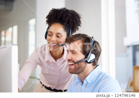 Call center, telemarketing and team training for customer service agent advice in an agency. Contact us, support and consultant colleague computer education and help for hotline operator assistance Call center, telemarketing and team training for customer service agent advice in an agency. Contact us, support and consultant colleague computer education and help for hotline operator assistance 124796146