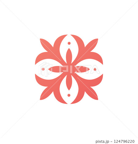 Kyrgyz ethnic ornament with geometric symmetry. Reflects ancient nomadic craftsmanship. Ideal for print, textile, and cultural design. Kyrgyz ethnic ornament with geometric symmetry. Reflects ancient nomadic craftsmanship. Ideal for print, textile, and cultural design. 124796220