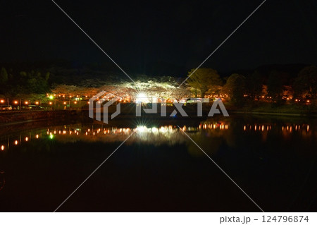 三股町上米公園の夜桜 124796874