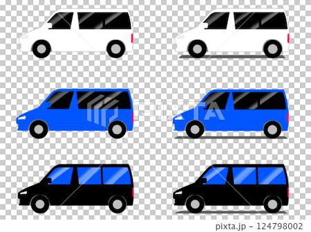 ミニバンのセット 124798002