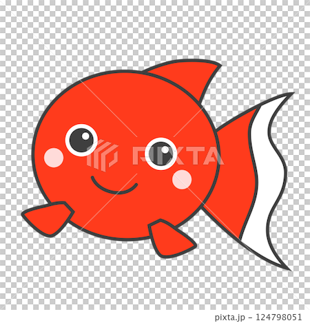 かわいい金魚のイラスト 124798051