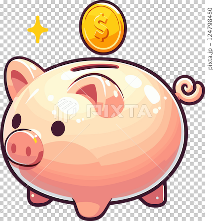 Illustration of piggy bank 124798480