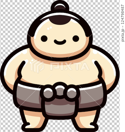 シンプルな力士のイラスト 124798487