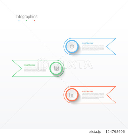 Infographic 3 options design elements for your business data. Vector Illustration. Infographic 3 options design elements for your business data. Vector Illustration. 124798606